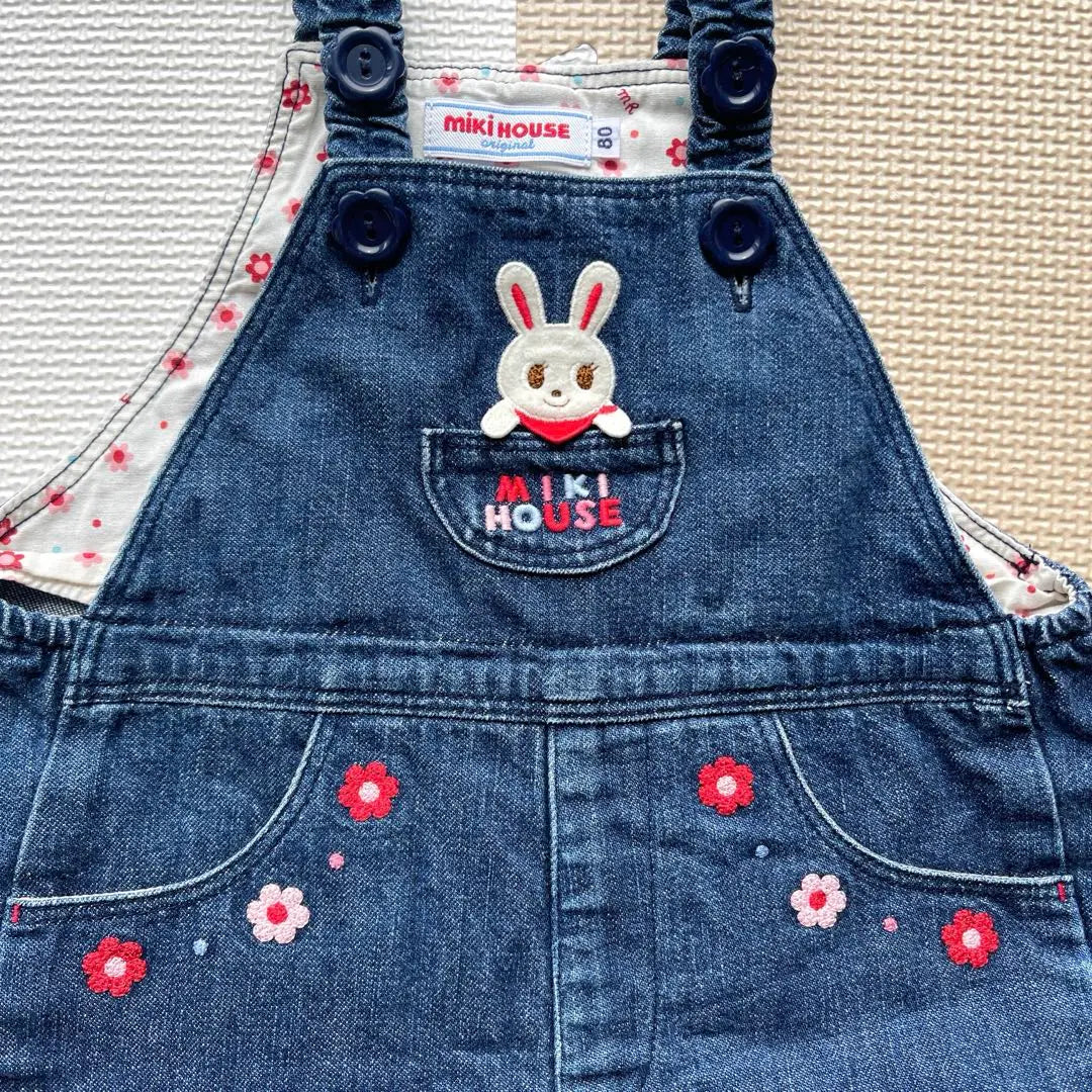 Miki House 80cm Denim Overalls Overalls