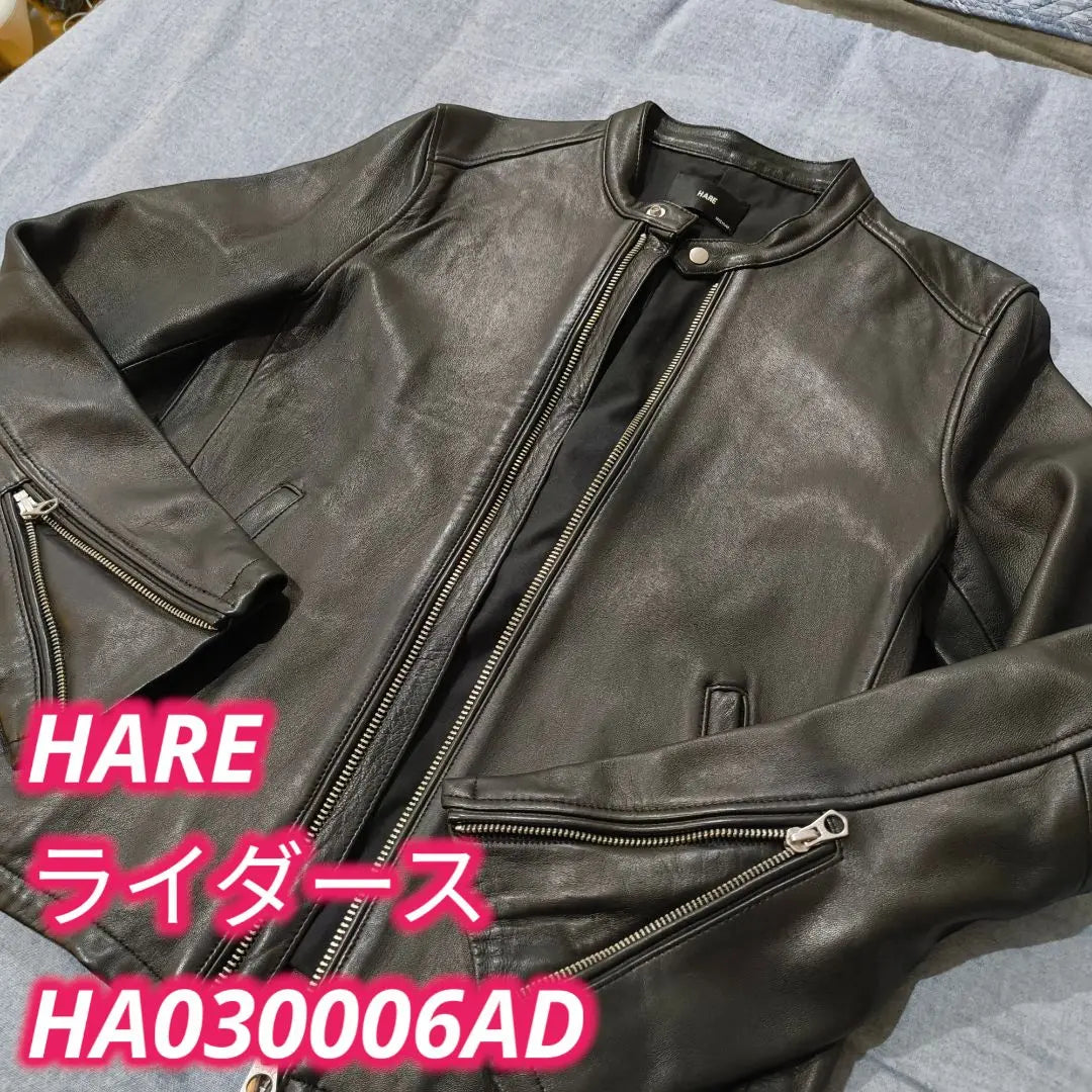 [Extremely Good Condition] HARE Riders HA030006AD Black Leather