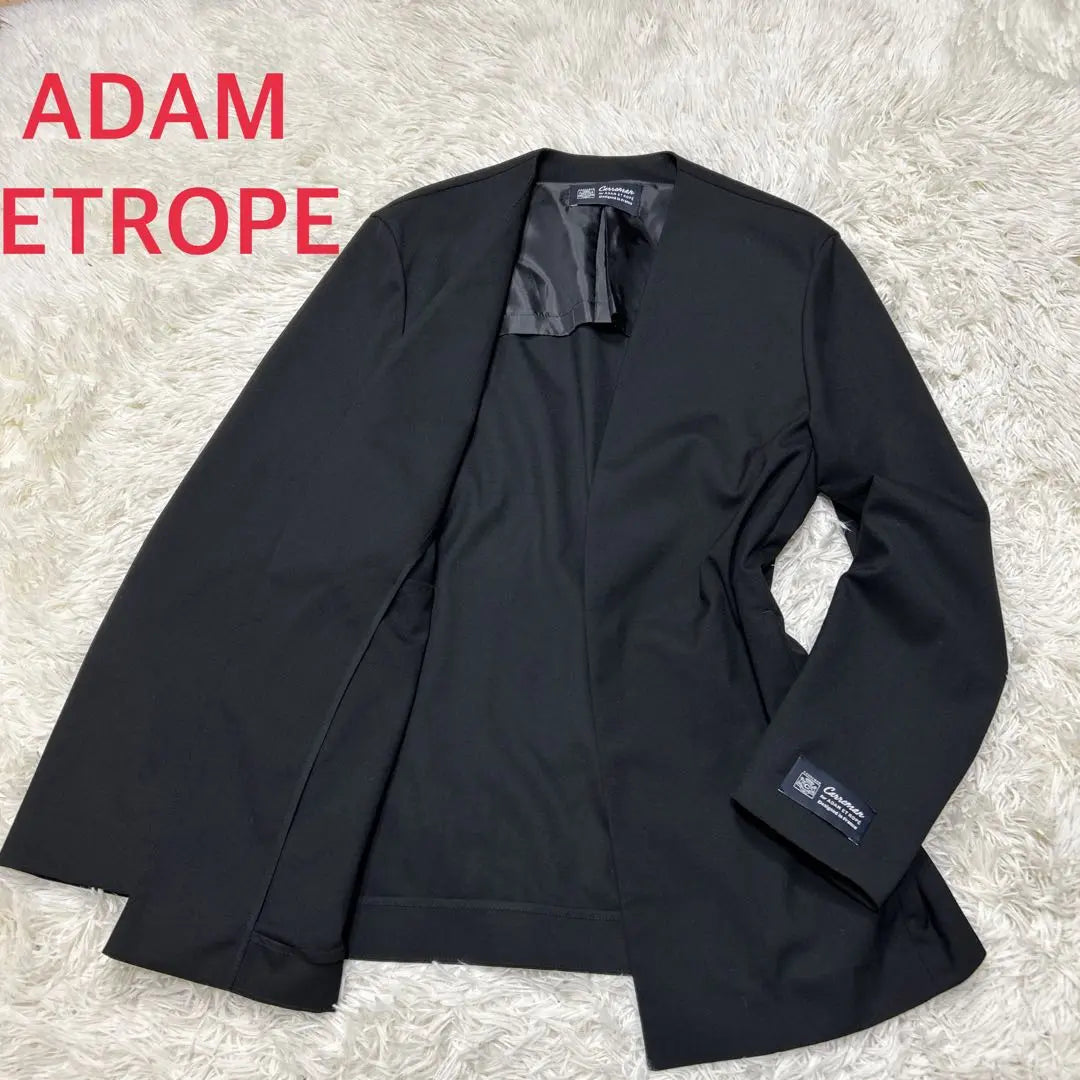 Adam Erope CARREMAN Collarless Easy ROOM Jacket Black