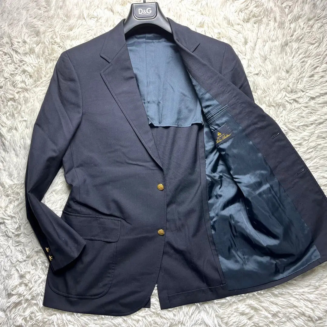 [Productos hermosos ✨] BROOKS BROTHERS Chaqueta a medida con botones Breet azul marino | 【美品✨】BROOKS BROTHERS 紺ブレ 金ボタン テーラードジャケット