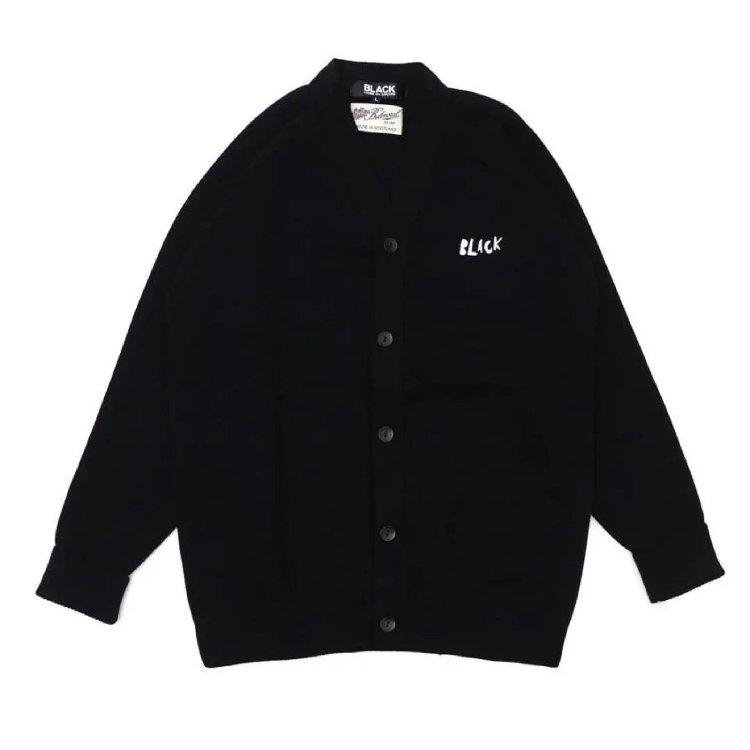 Rare, beautiful condition, made in 2017, Black Comme des Garcons Balmoral knit cardigan