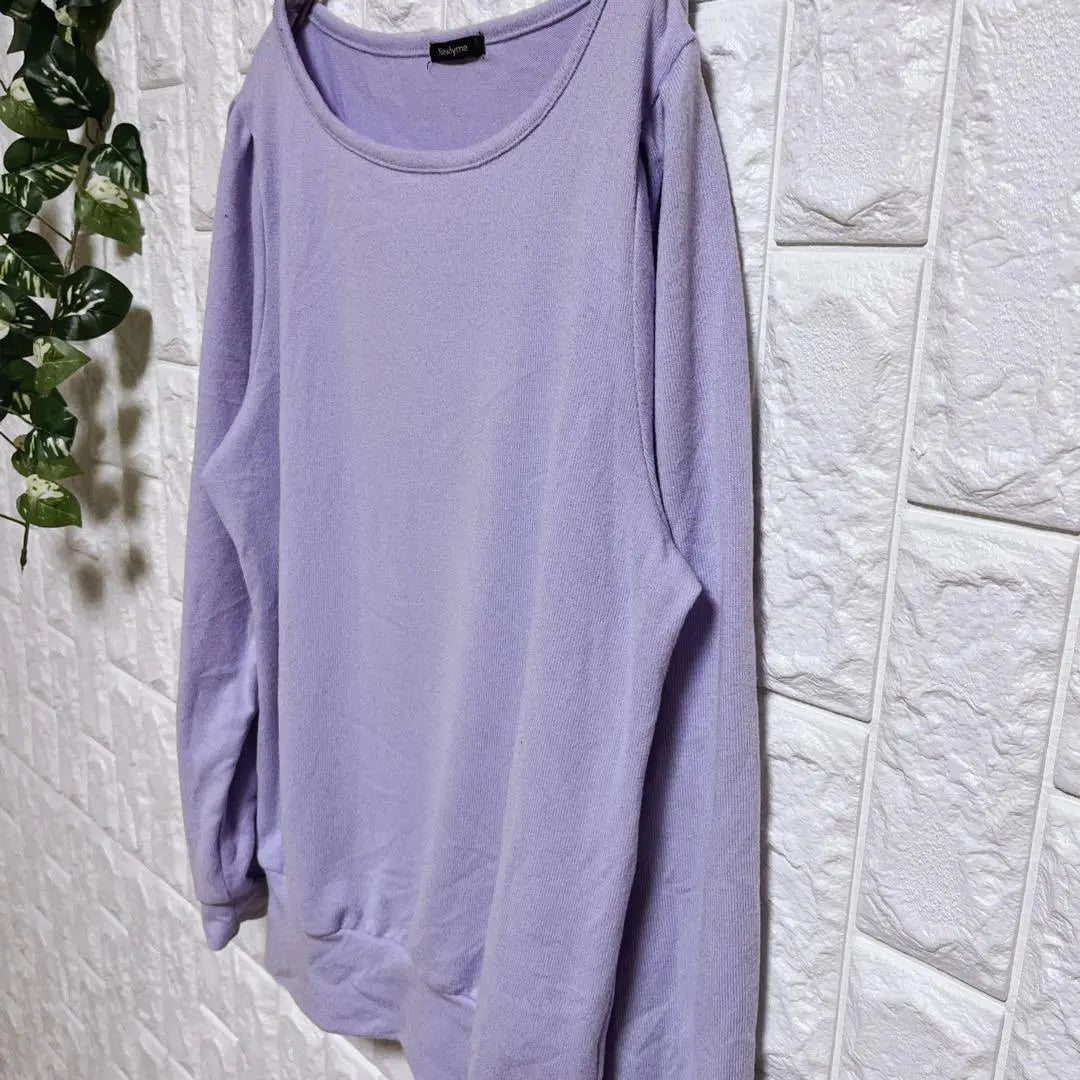 a0055 [New Life Me] Lavender Long Sleeve Top Pullover LL