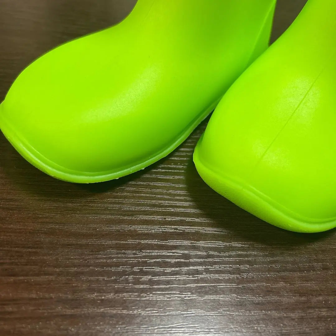 Botas de lluvia para niños sin usar, longitud corta, verde claro, 15,0 cm, hombres y mujeres | Tamaño del producto: 15,0 cm.