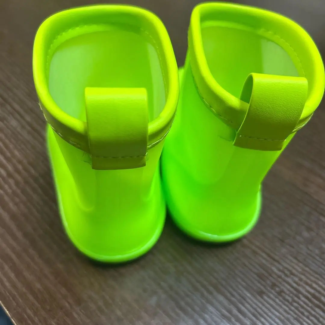 Unused Kids Rain Boots, Short Length, Light Green, 15.0cm, Men and Women | 未使用 キッズレインブーツ ショート丈 ライトグリーン 15.0cm 男女