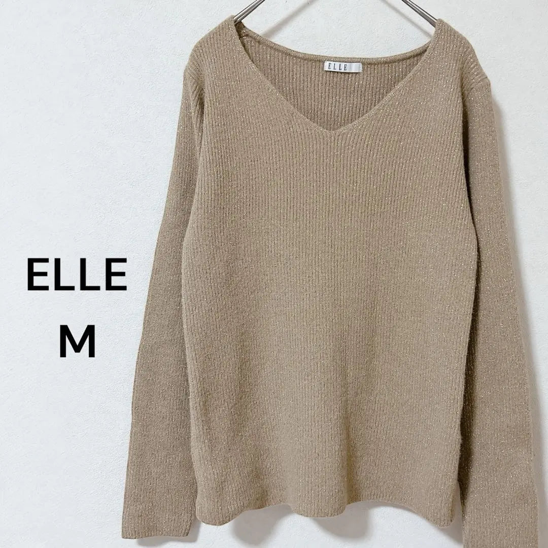 El/Punto/Suéter/Corte -coser/Manga larga/Beige/M/Damas/Marrón | エル/ニット/セーター/カットソー/長袖/ベージュ/M/レディース/ブラウン