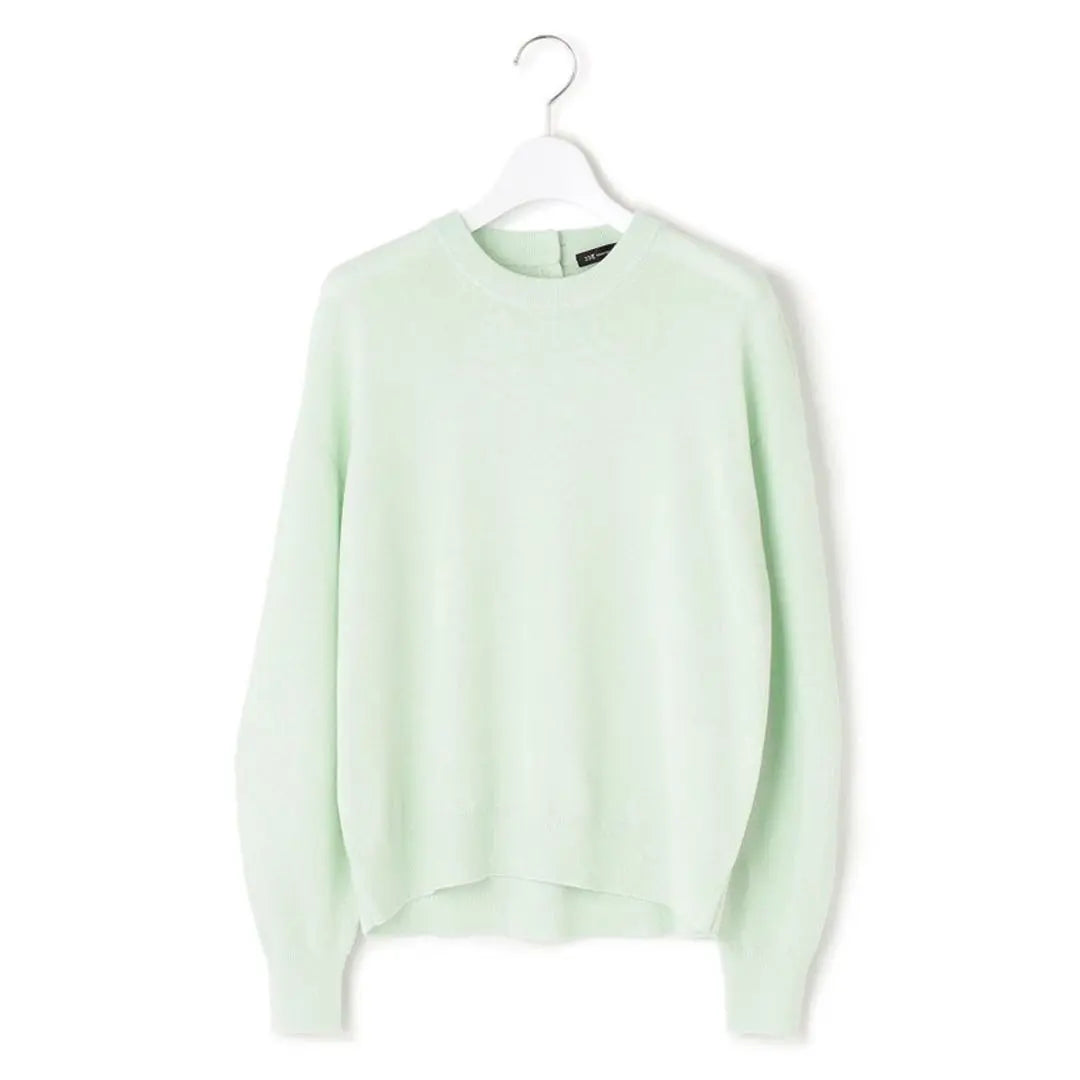 Beauty 23 Ward Pearl Wool Blend Long Sleeve Knit Balloon Sleeve 38 M Green | 美品 23区 パール ウールブレンド 長袖ニット バルーンスリーブ 38 M 緑