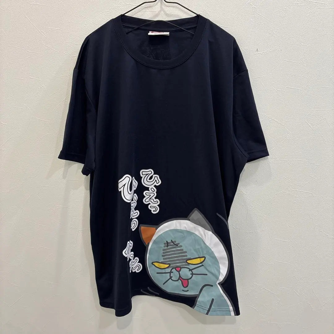 QQ9 Tamagawa Yoshiko (Cat) Short Sleeve T-Shirt Polyester Navy Men's 4L