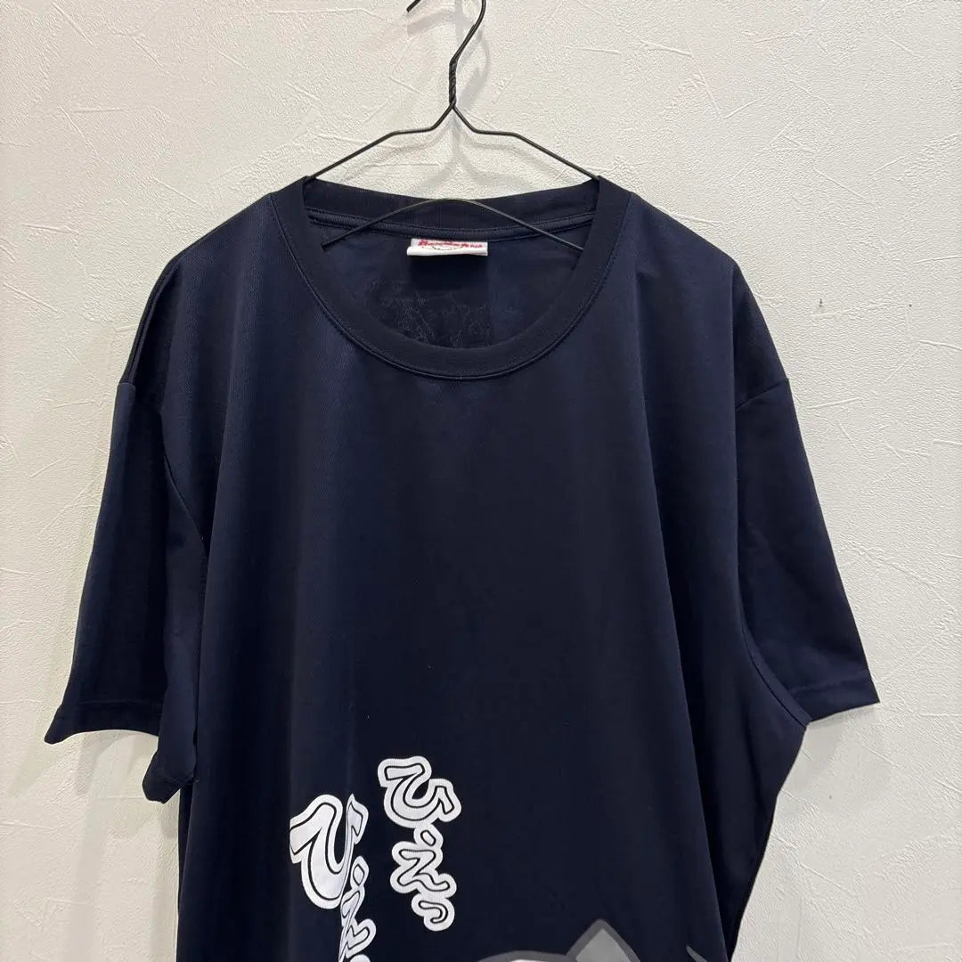 QQ9 Tamagawa Yoshiko (Cat) Short Sleeve T-Shirt Polyester Navy Men's 4L