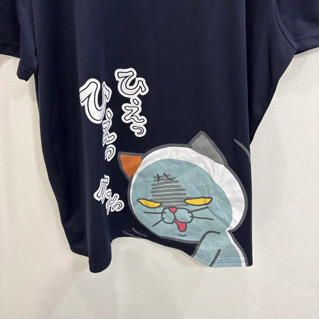 QQ9 Tamagawa Yoshiko (Cat) Short Sleeve T-Shirt Polyester Navy Men's 4L