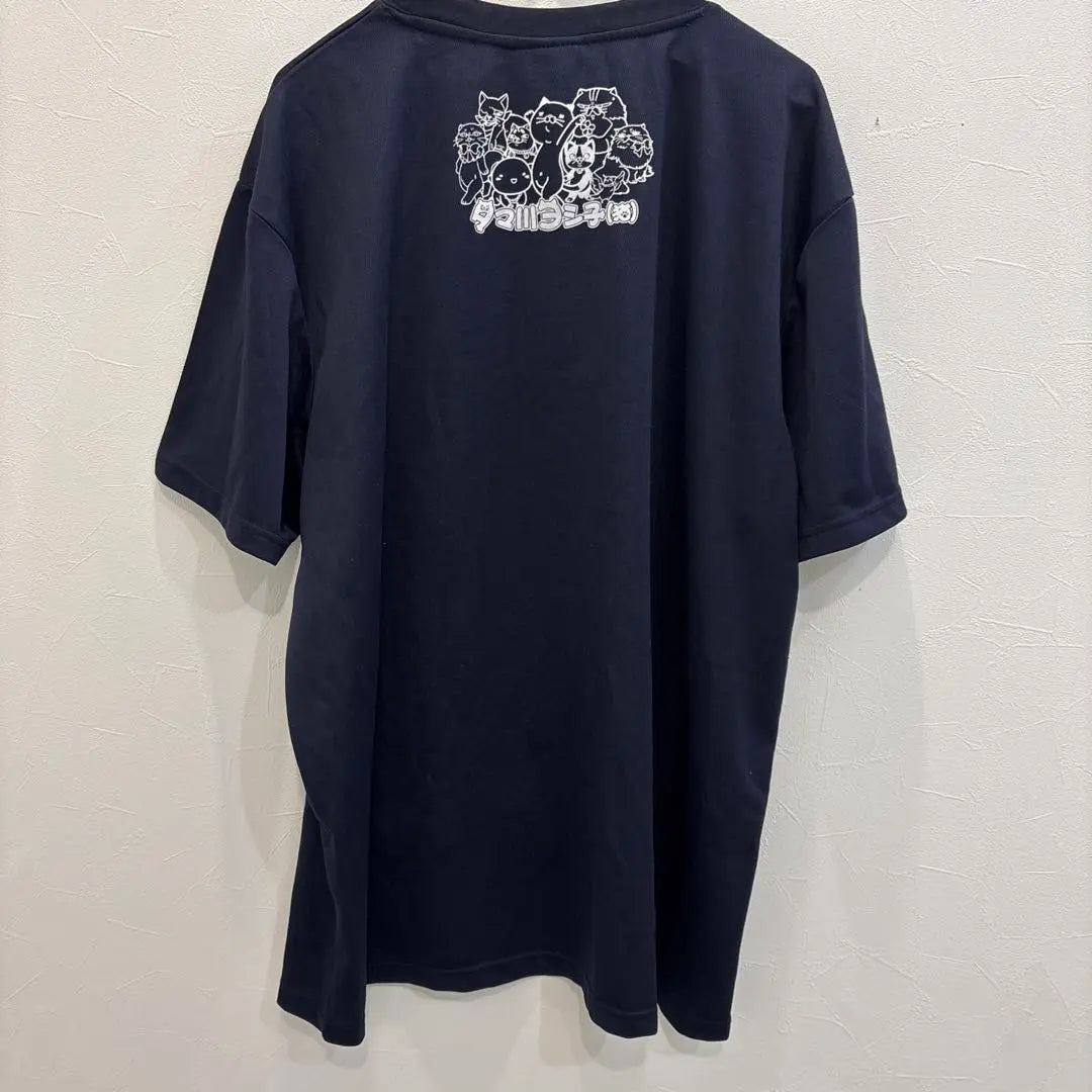 QQ9 Tamagawa Yoshiko (Cat) Short Sleeve T-Shirt Polyester Navy Men's 4L