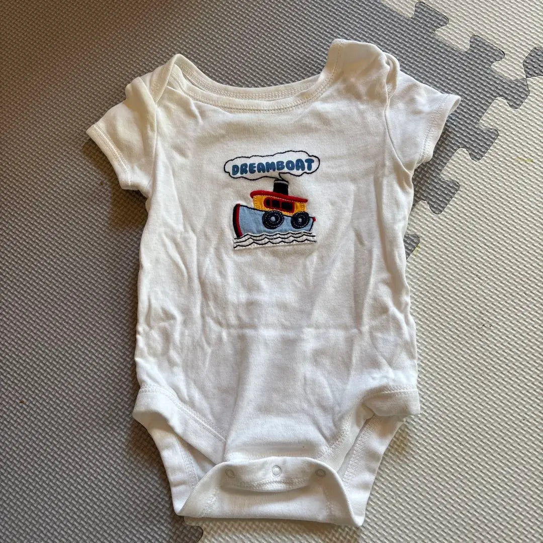 babyGap boat embroidered romper 0-6 months