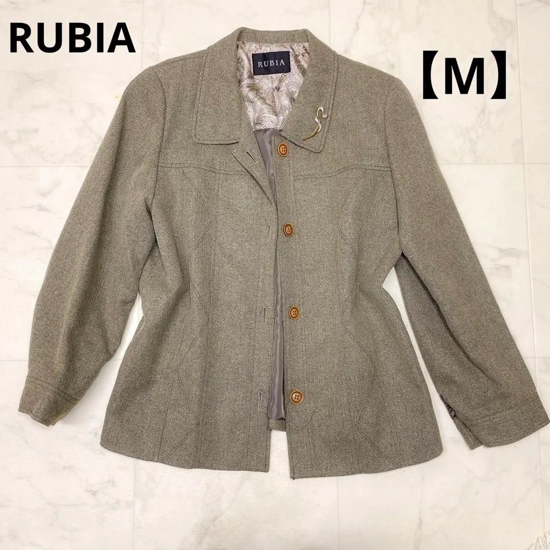 RUBIA Fashionable Jacket [M] With Shoulder Pads, Good Condition, Slender Look, Jacket