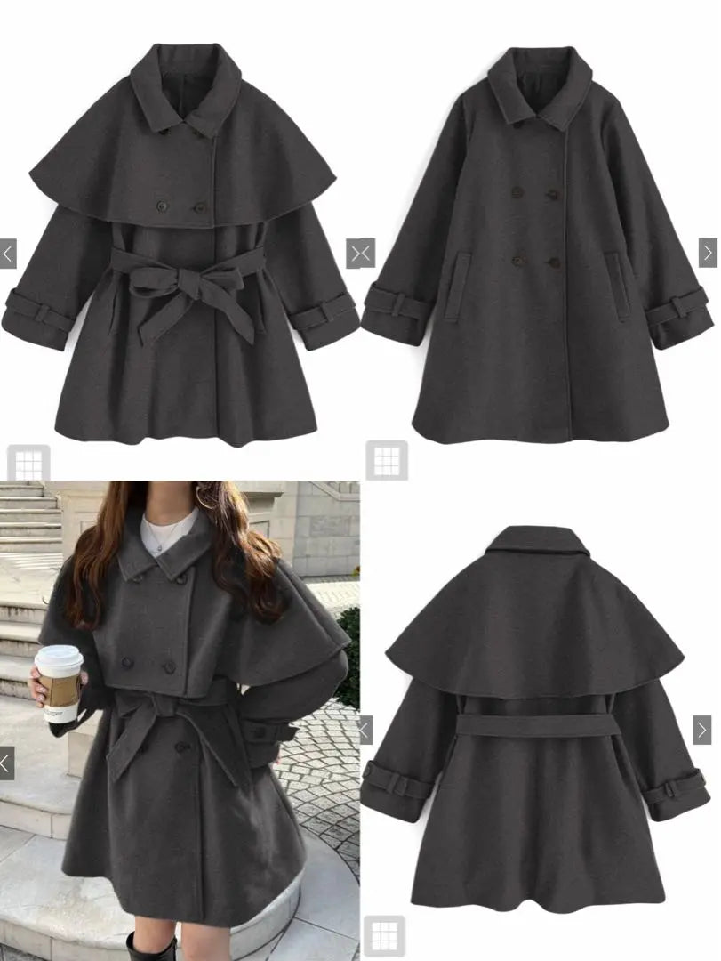 GRL 2way Cape Set Coat