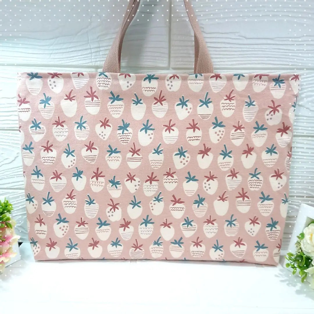 Lesson bag☆107 Girl Strawberry pattern