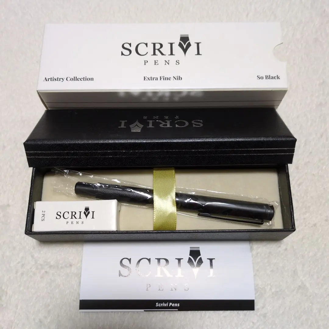 Black Fountain Pen, Ultra-fine Nib, with Ink Cartridge, Calligraphy, Shipping Next Day