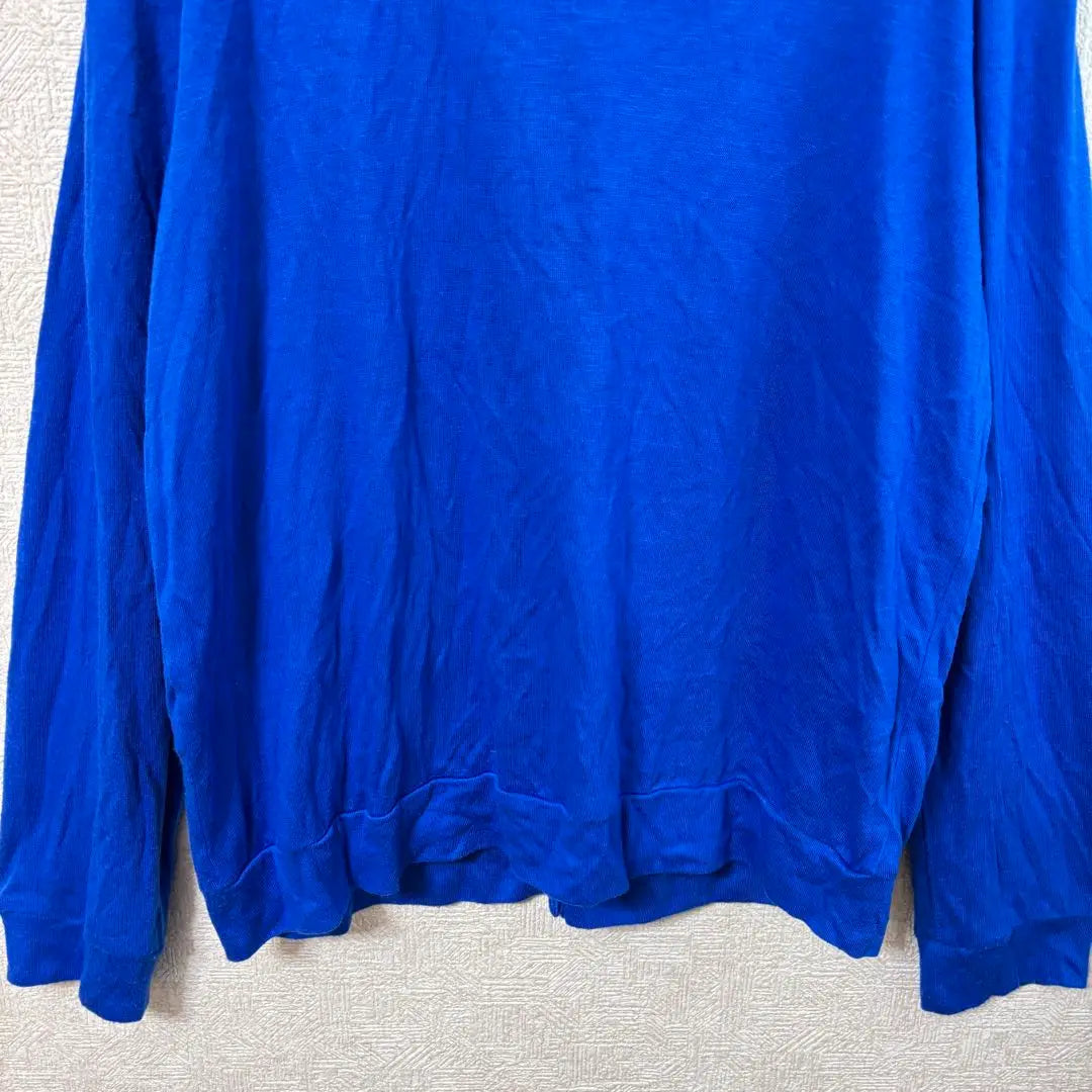 Navy thin cardigan XL blue large size vibrant loose feather