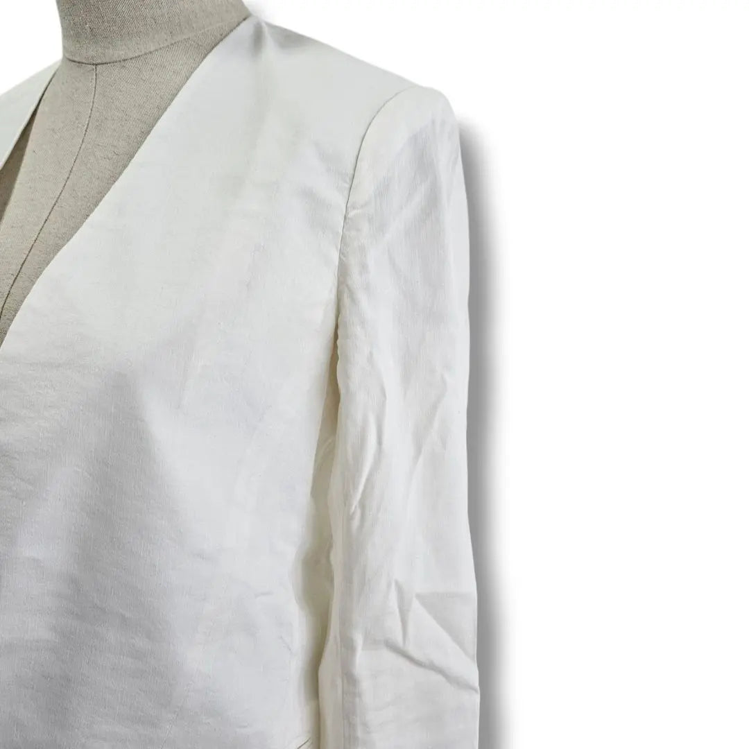 ⭐Good condition⭐Theory No-collar jacket off-white linen blend