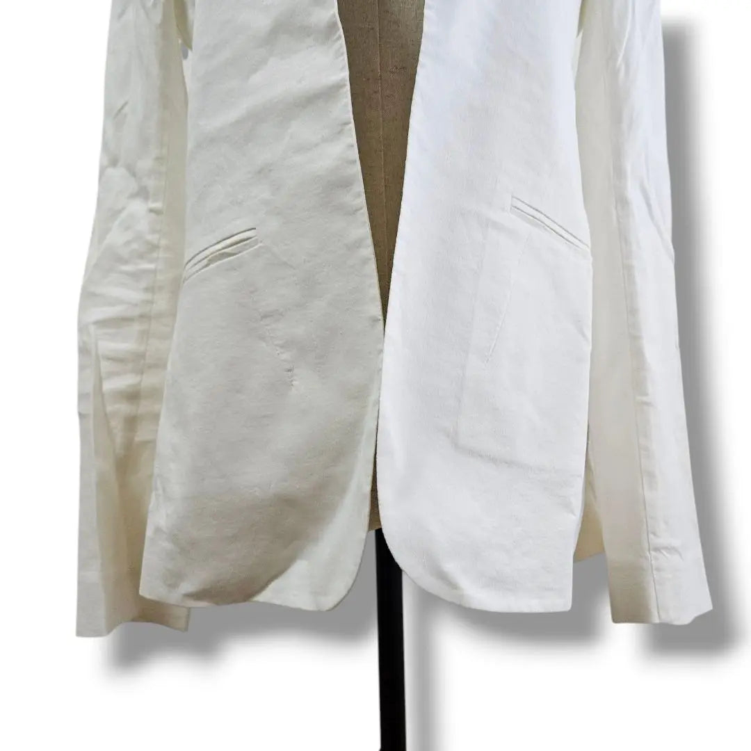 ⭐Good condition⭐Theory No-collar jacket off-white linen blend