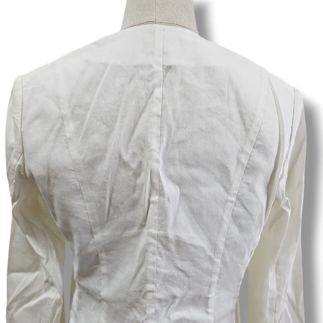 ⭐Good condition⭐Theory No-collar jacket off-white linen blend