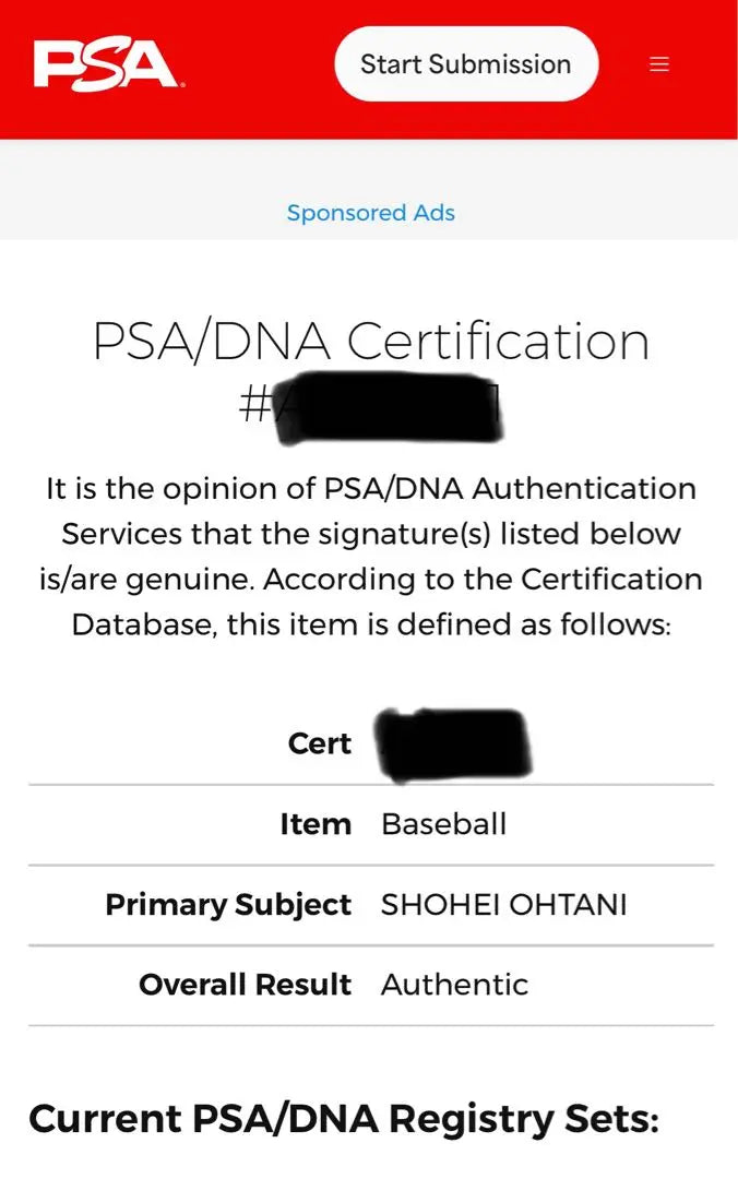 Otani Shohei PSA/Pruebas de ADN/Póster de balón autografiado de la Serie Mundial | 大谷翔平 PSA/DNA鑑定・ワールドシリーズ直筆サインボール ポスター カード