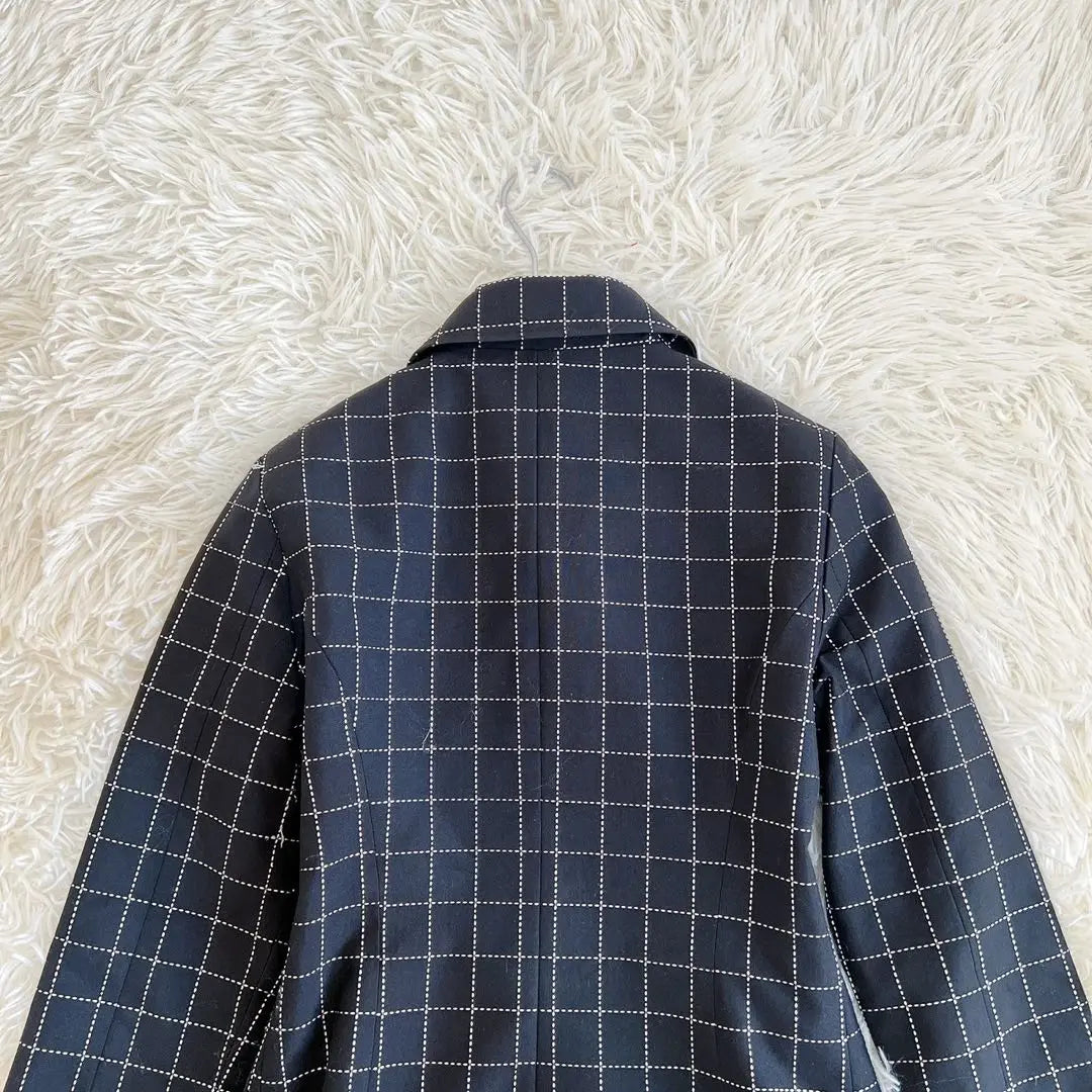 《Ing》 (M) Stainless collar jacket, stitching line check, made in Japan