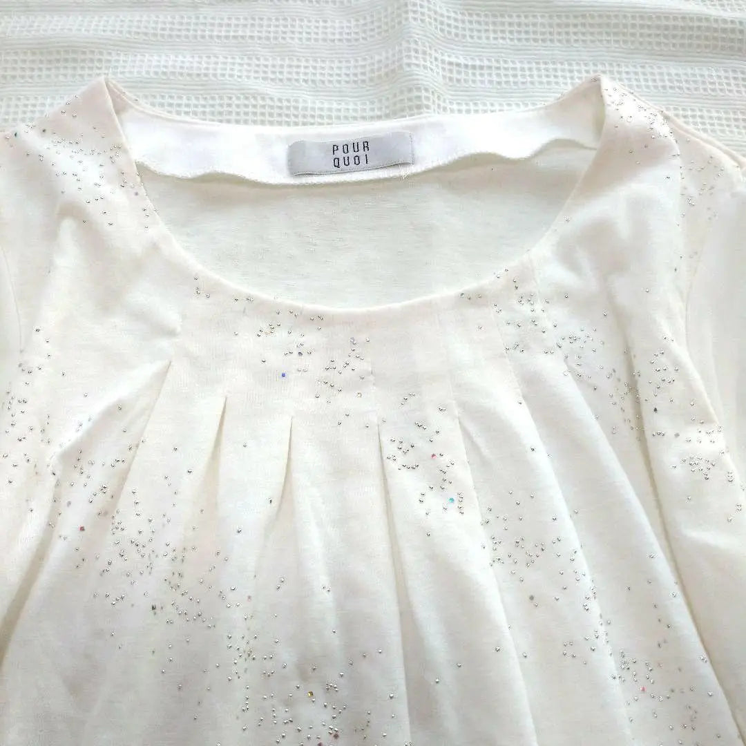 ⑳ Camisa de manga corta Blusa Blanca Transparente Oficina Señora Oficina L