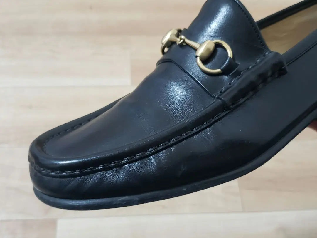 GUCCI Horsebit Loafers 42 1/2 Black