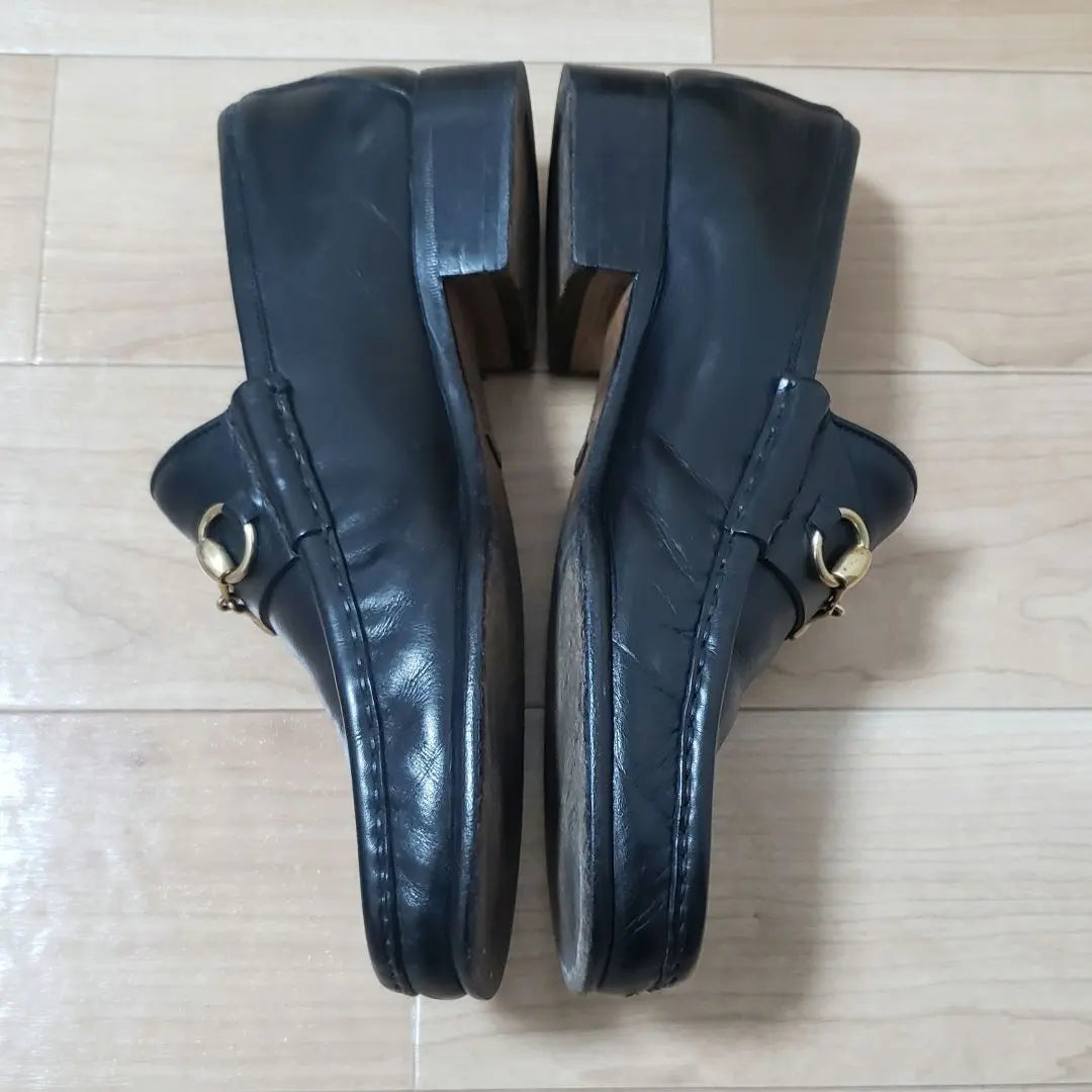 GUCCI Horsebit Loafers 42 1/2 Black