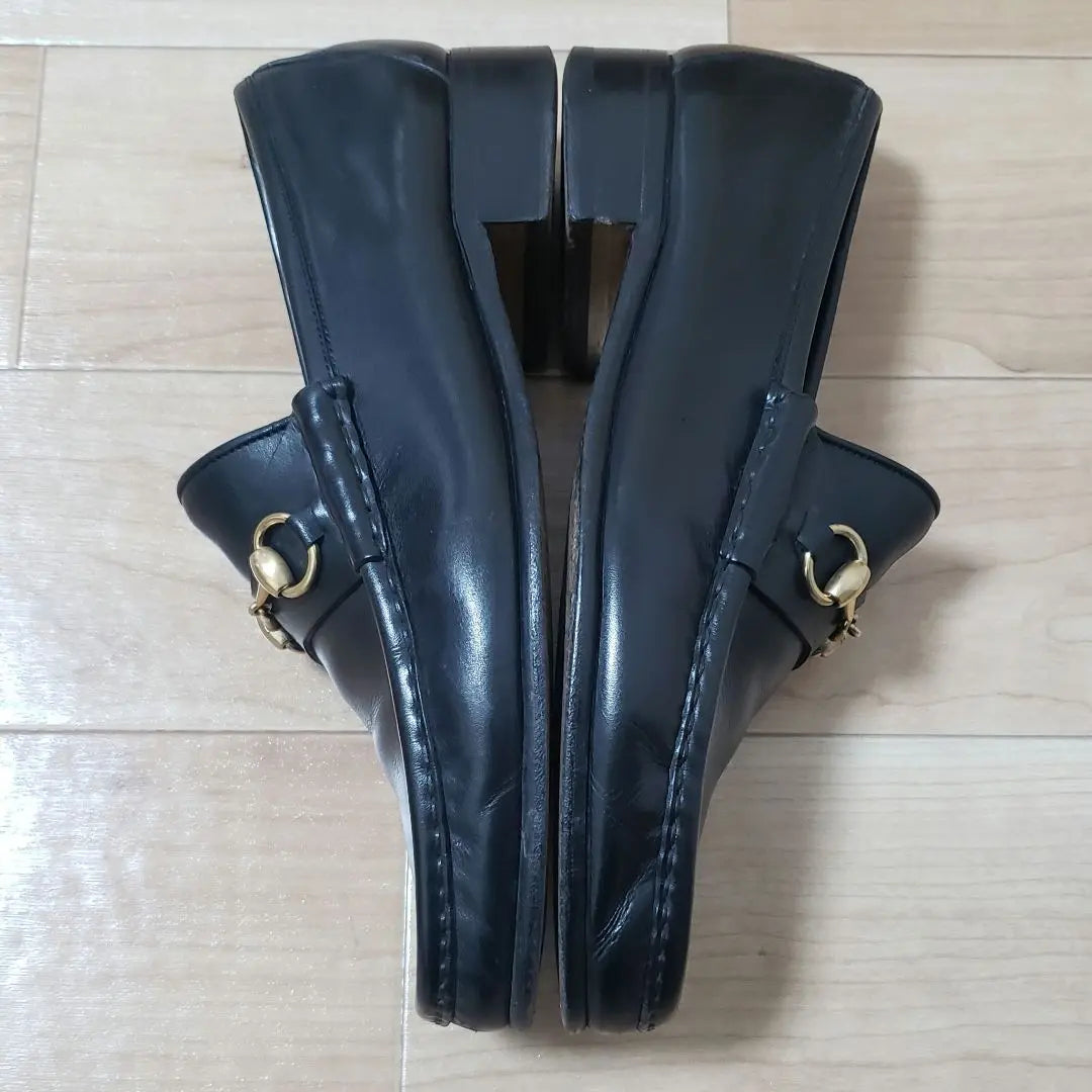 GUCCI Horsebit Loafers 42 1/2 Black