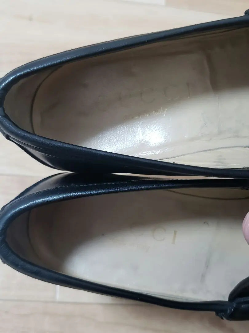 GUCCI Horsebit Loafers 42 1/2 Black