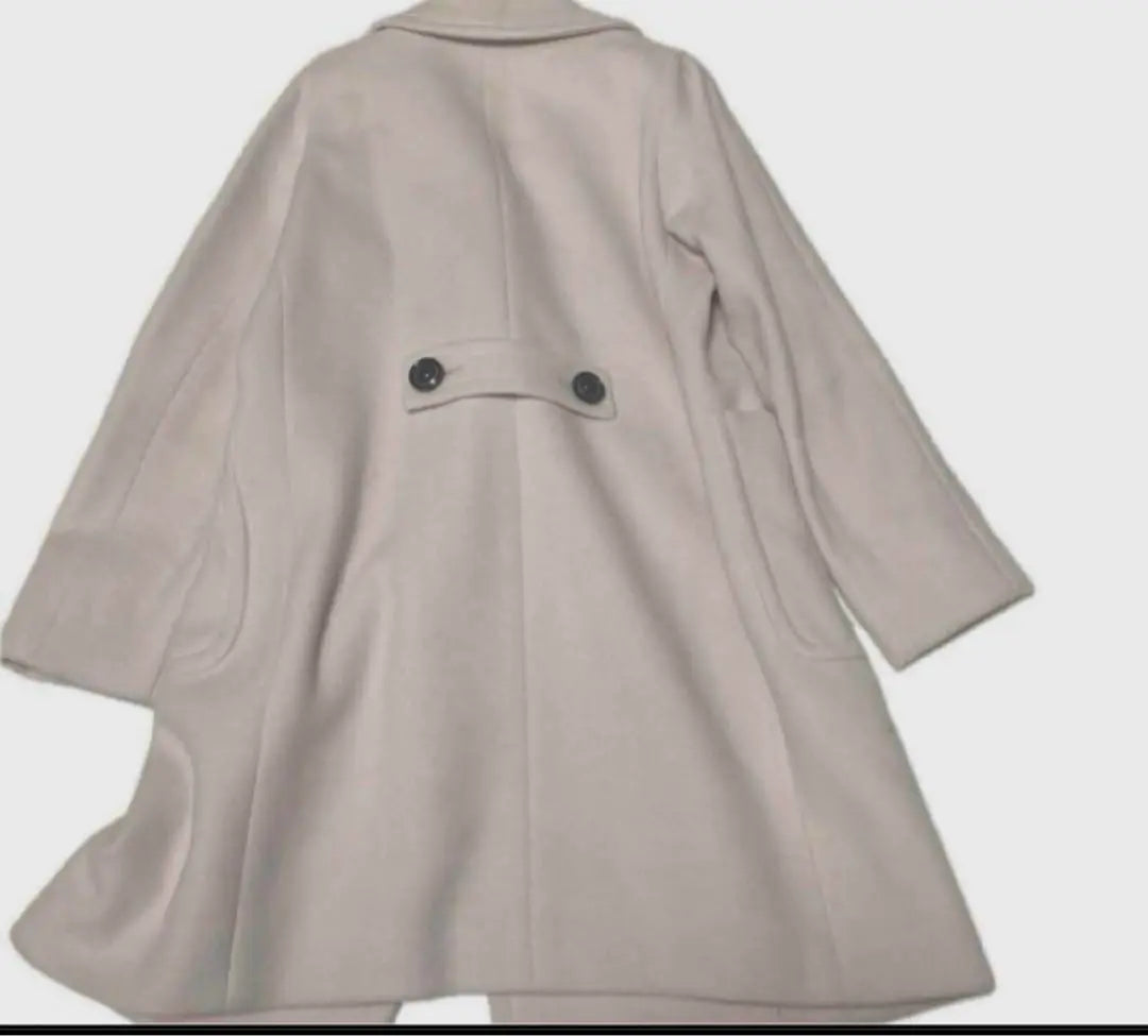 Large size! Fde Wool Coat Baby Pink