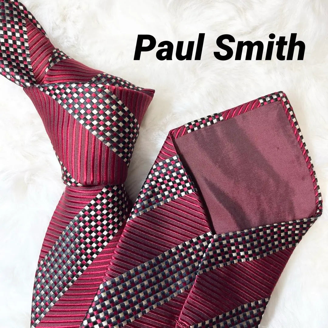 ✨Casi sin usar✨PaulSmith Corbata Paul Smith a rayas burdeos