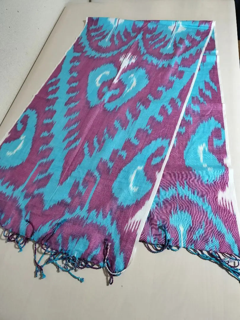 Adrass scarf stole made in Uzbekistan