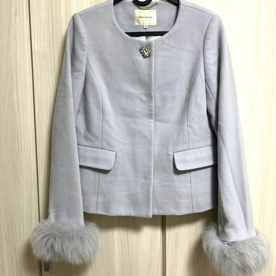 Debut Dofiore Angola Saeko Short Coat Bijou Fur