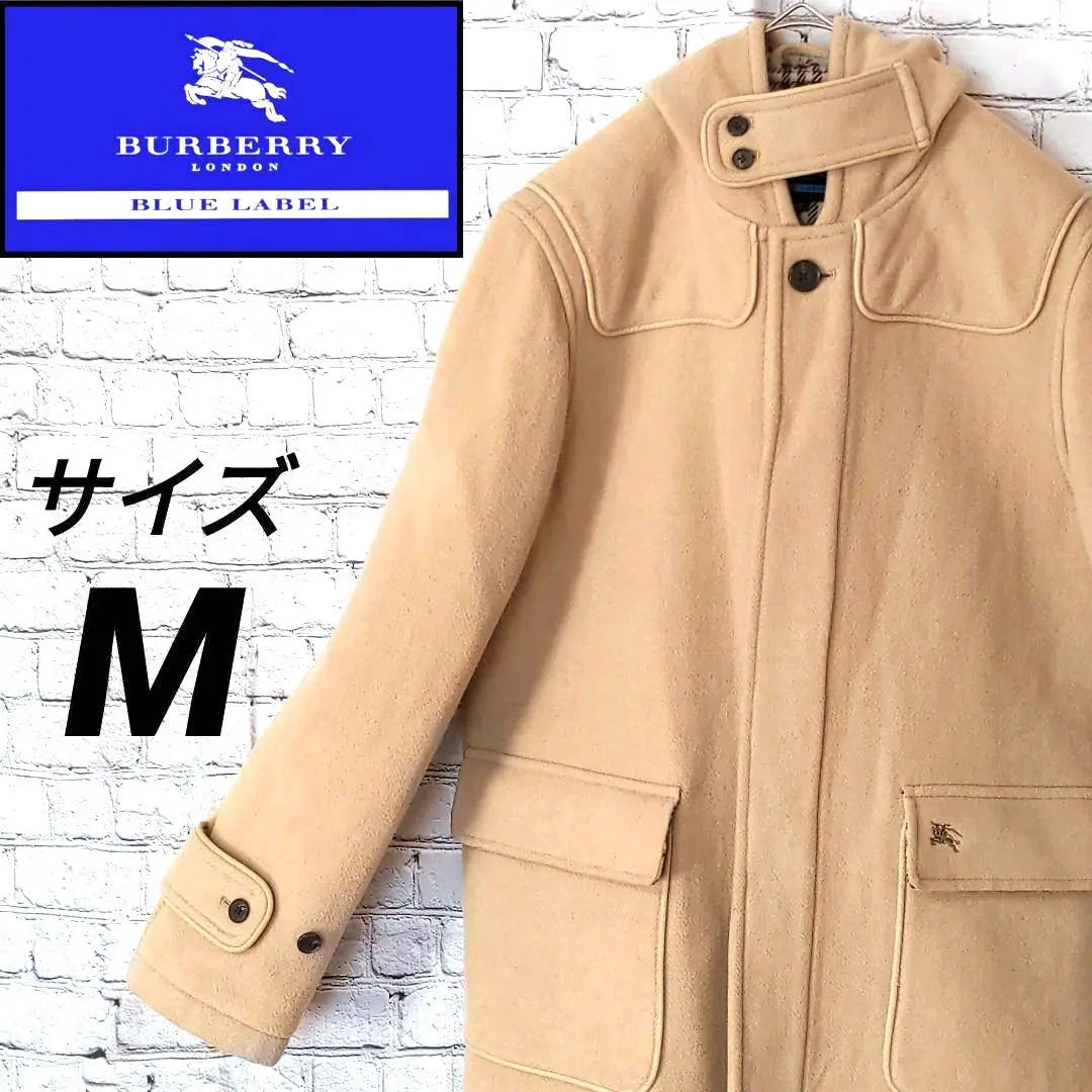 ★Rare★ Burberry Blue Label Wool Coat Melton Beige M