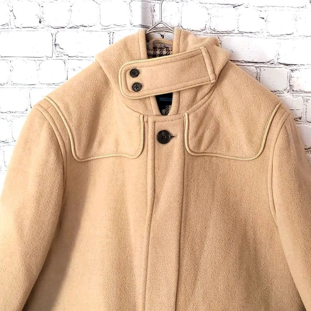 ★Rare★ Burberry Blue Label Wool Coat Melton Beige M