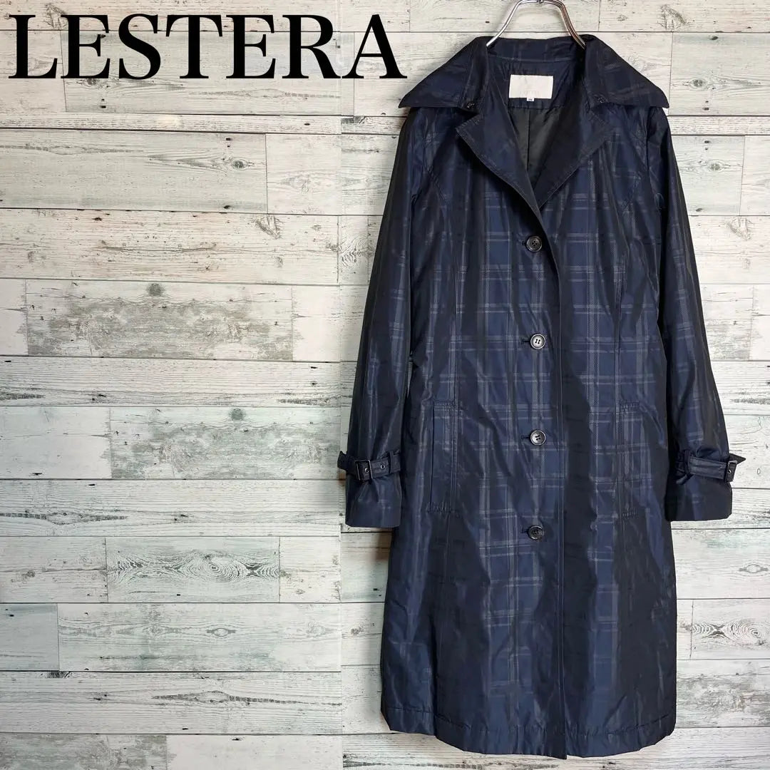 LESTERA trench coat with padding, checkered pattern, waist belt included, 38