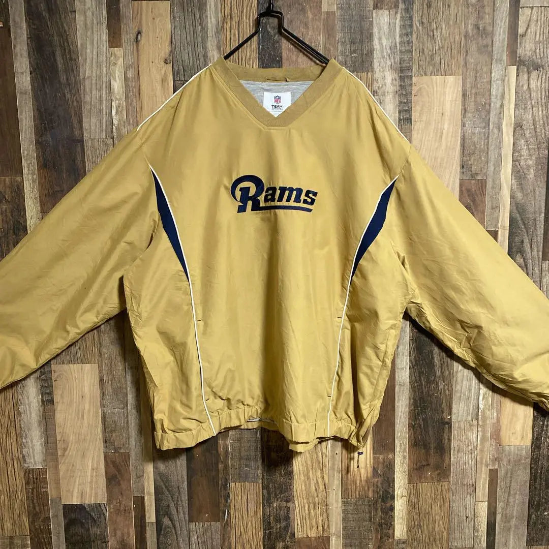 Chaqueta de nailon con el logotipo del equipo de la NFL para hombre, talla 2XL, color mostaza, estilo vintage