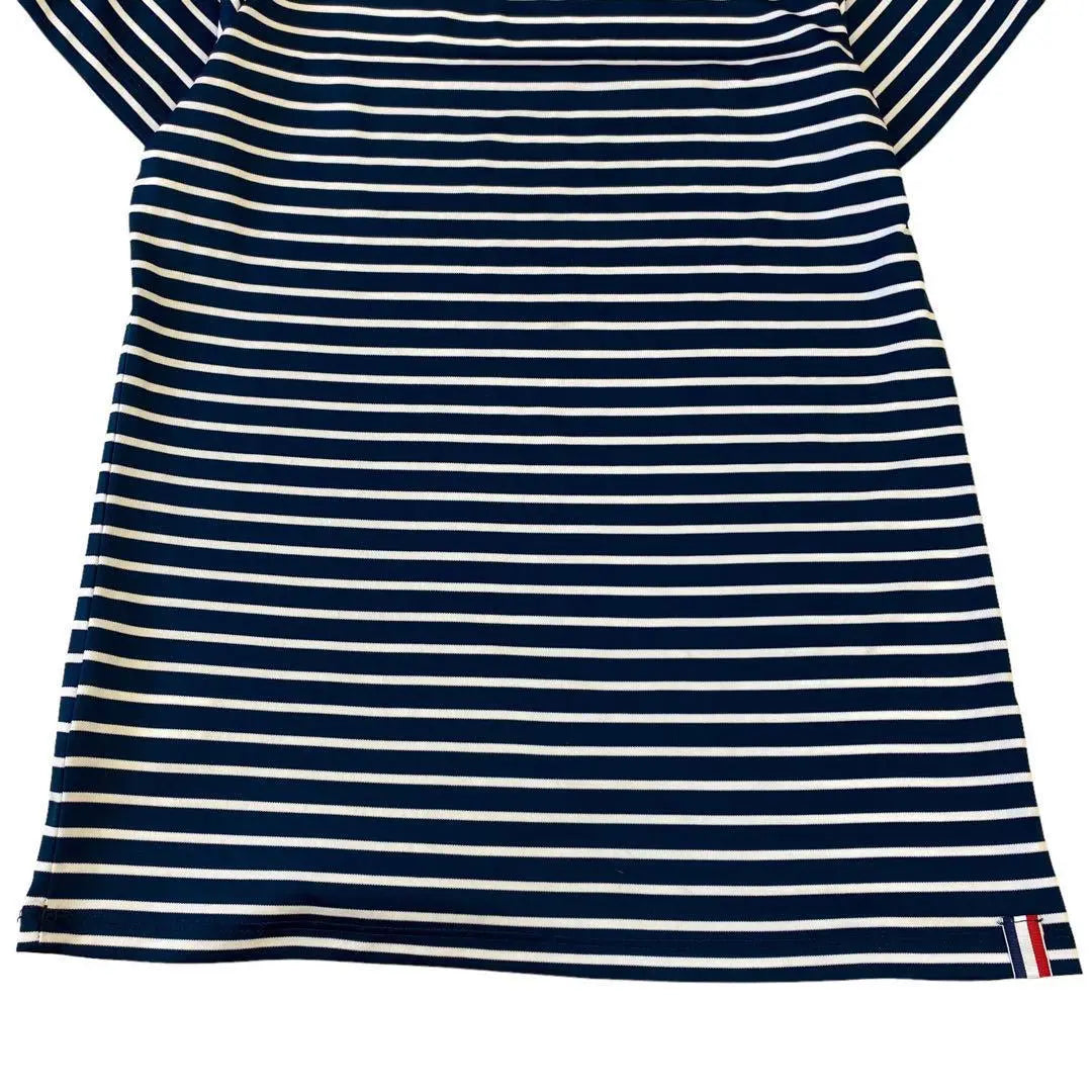 FILA Short Sleeve T-Shirt Navy M Women's Striped Pattern