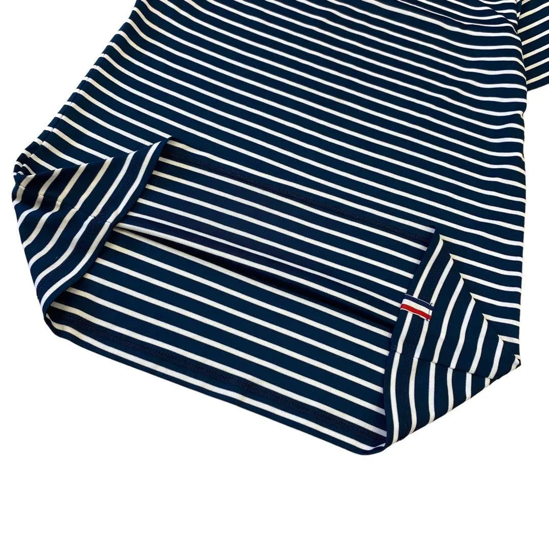 FILA Short Sleeve T-Shirt Navy M Women's Striped Pattern