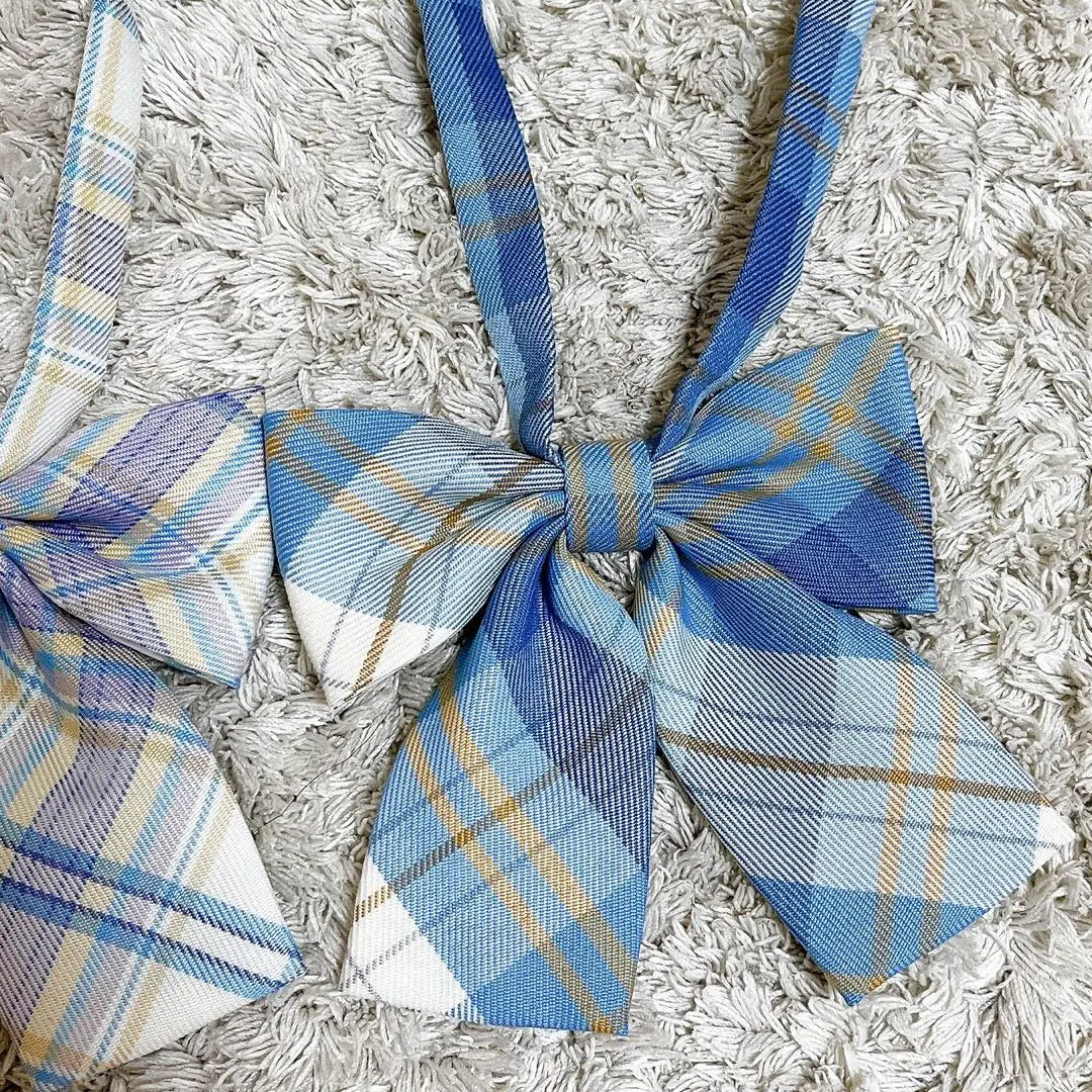 Feminine Checkered Bowtie Casual Bow Tie Uniform Collar for Women Girls