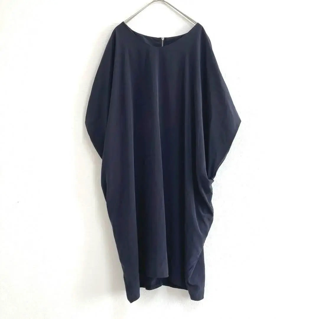 [Screws] VIS✨ Beautiful condition✨ Dolman sleeve dress Navy loose F Large