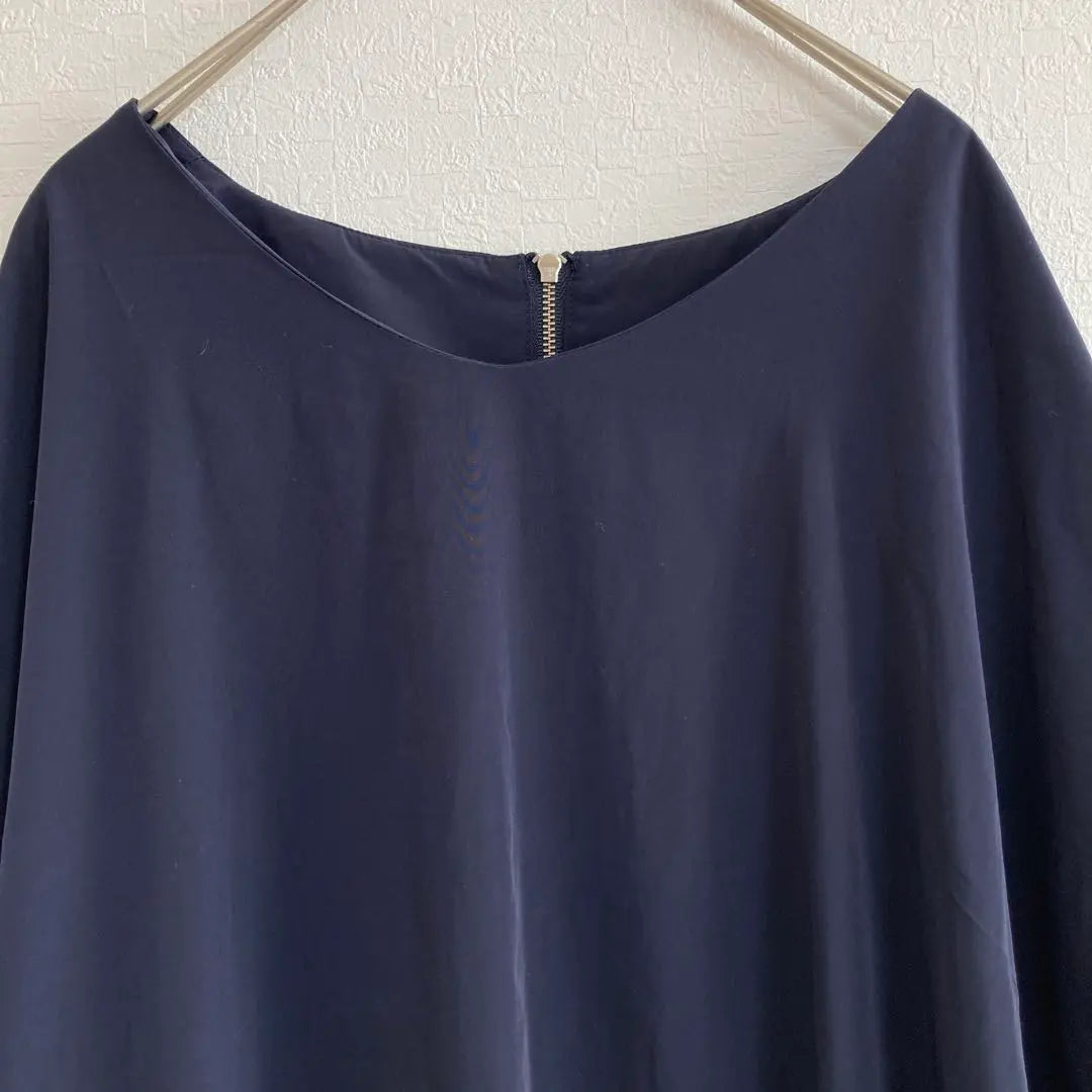 [Screws] VIS✨ Beautiful condition✨ Dolman sleeve dress Navy loose F Large