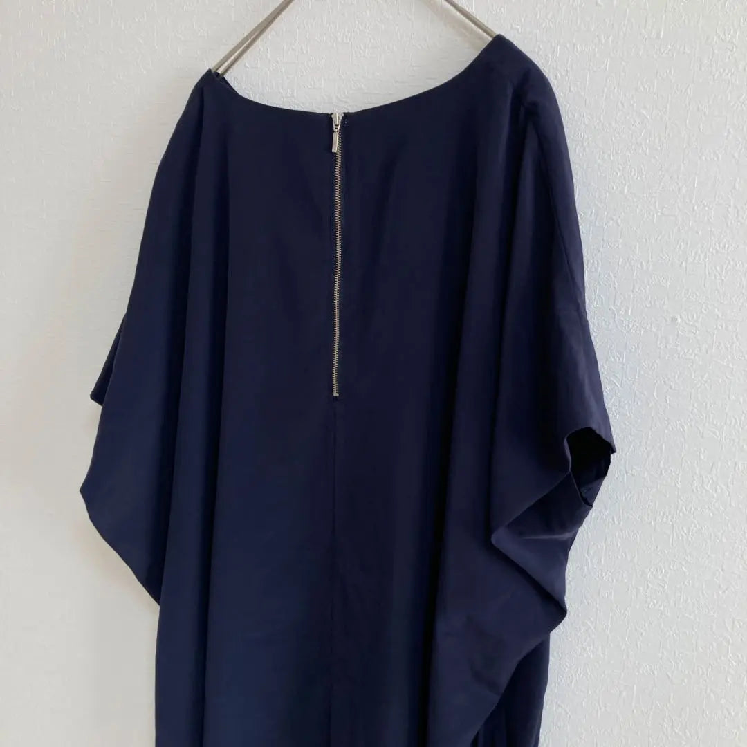 [Screws] VIS✨ Beautiful condition✨ Dolman sleeve dress Navy loose F Large