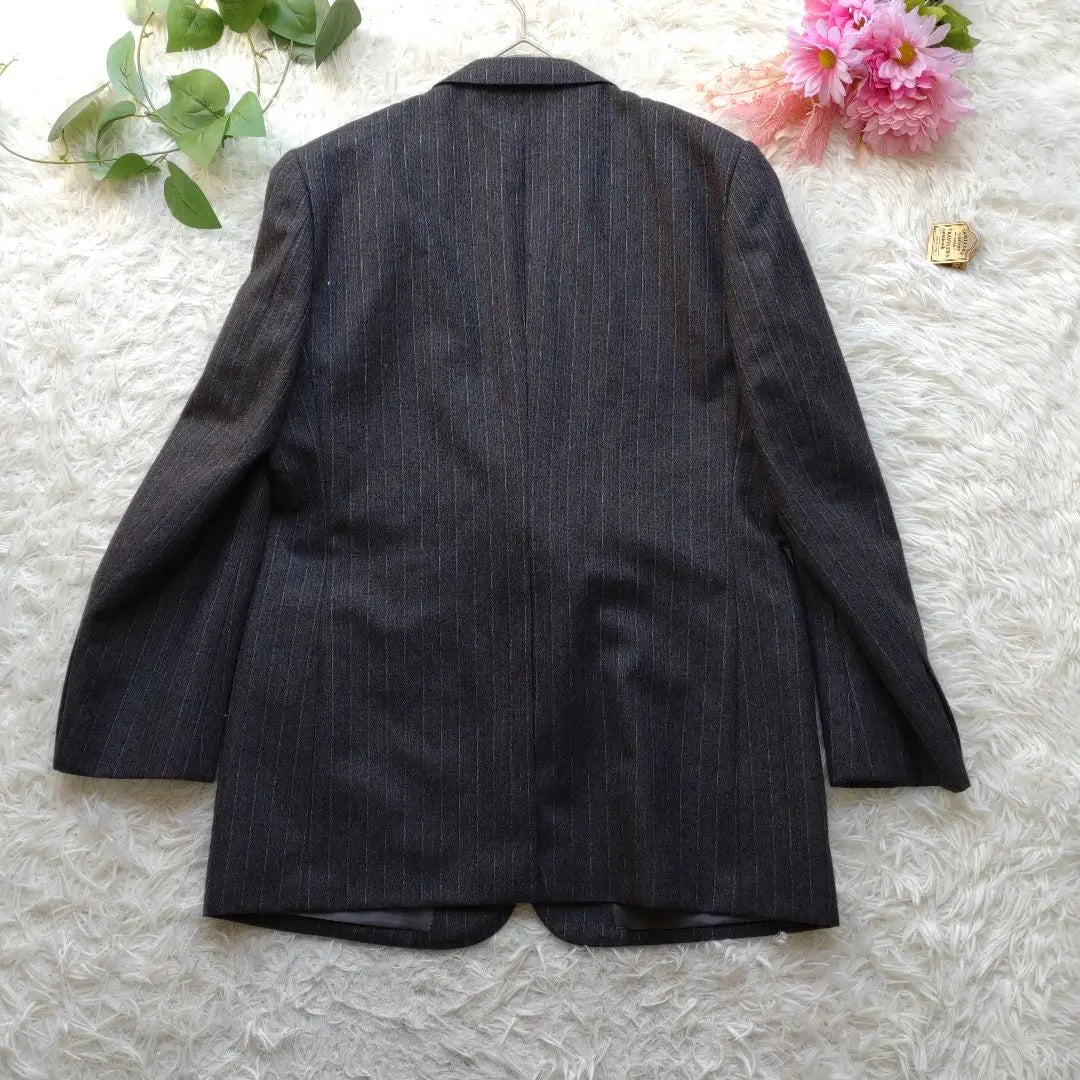 [yuuk] [98AB6] Men's Suit Business Stripe 100% Wool