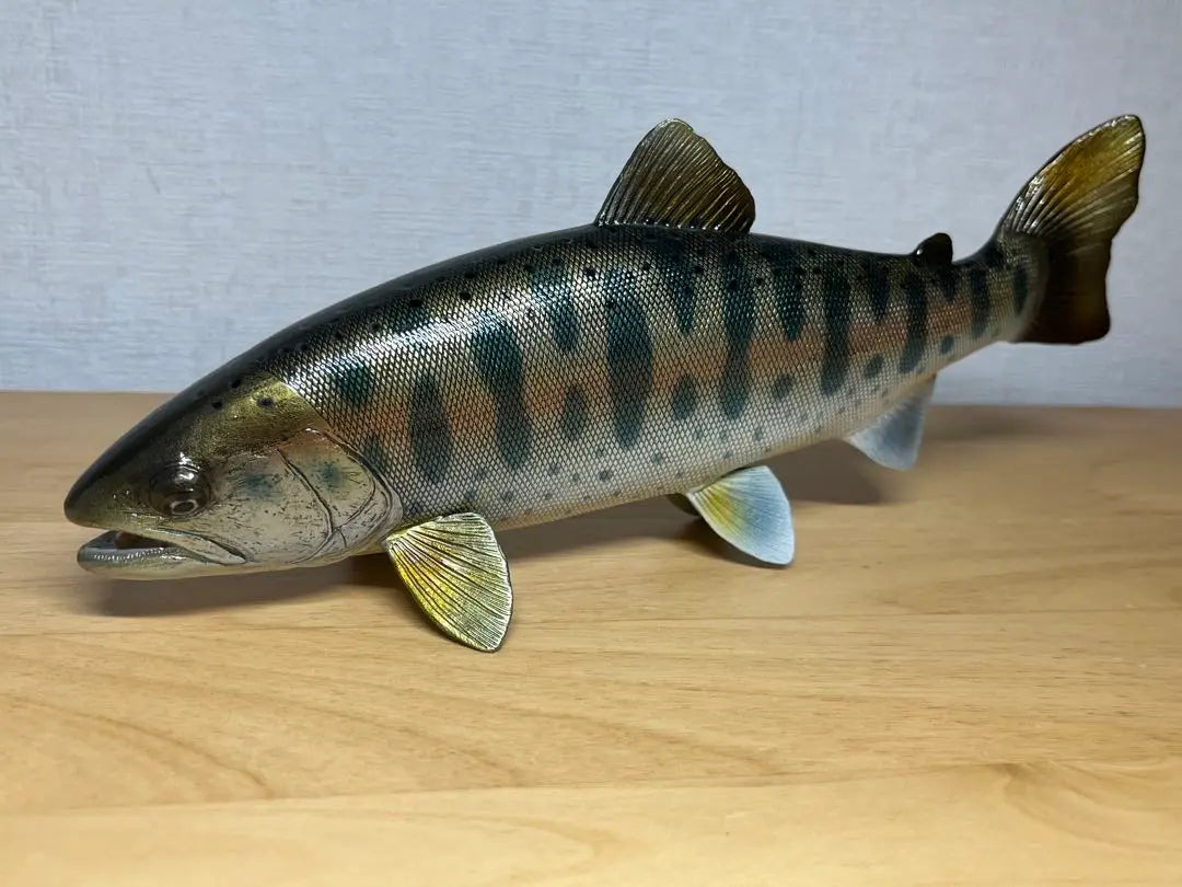 Figura de pez Yamame de 27 cm hecha a mano, réplica de interior de pesca