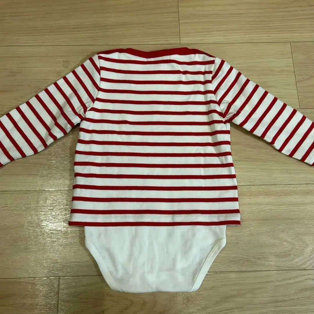 PETIT BATEAU Mono Mariniere Combinado Manga Larga 86cm | PETIT BATEAU マリニエール 長袖 コンビボディ 86cm ロンパース