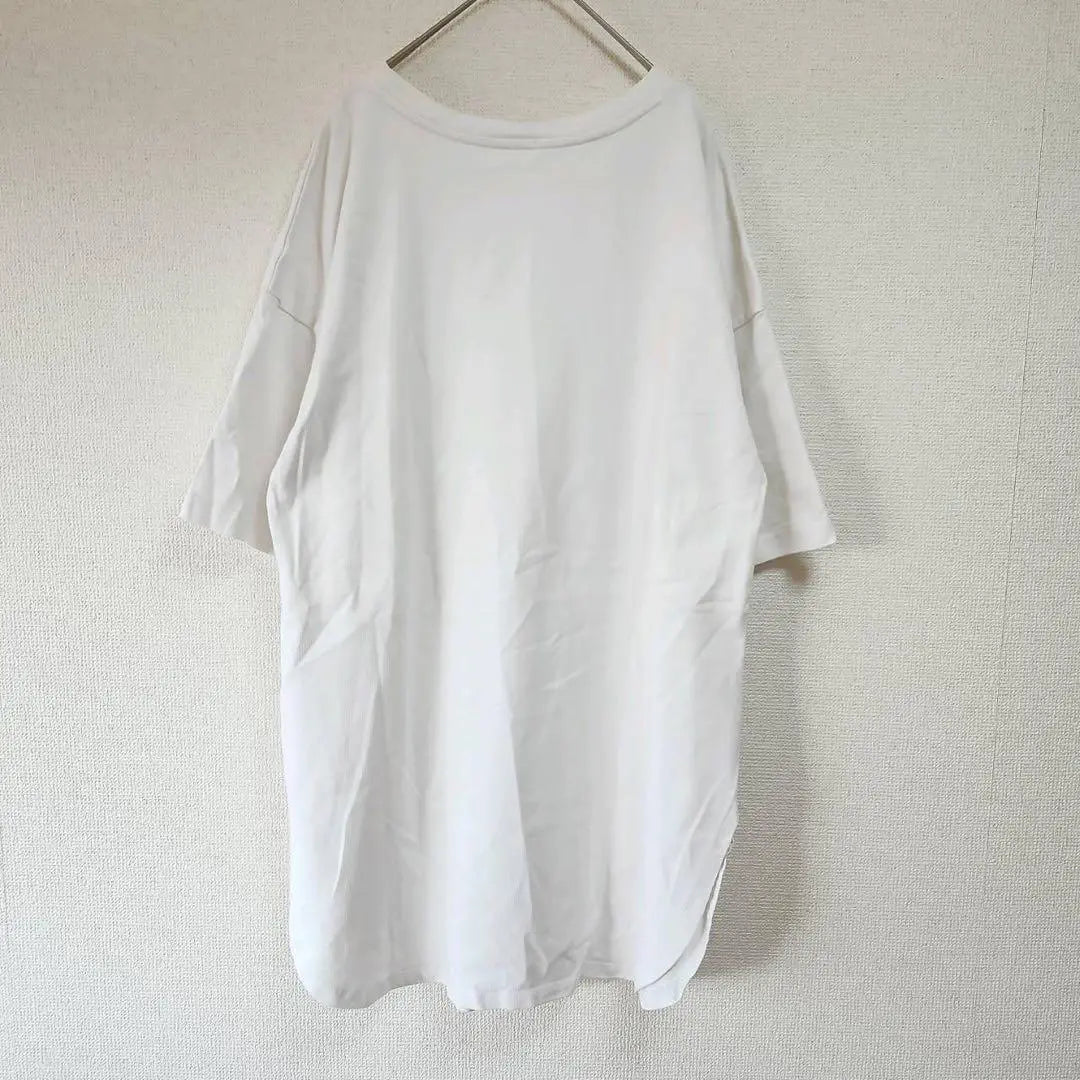 [GU] (L) Simple T-shirt/Plain short sleeve/Tunic length casual shirt/Mixed