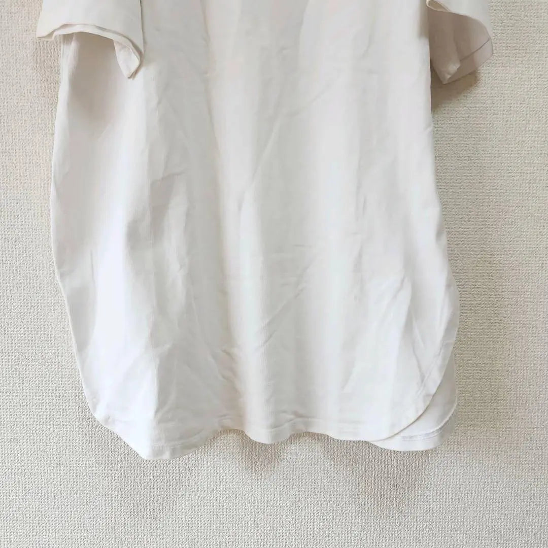 [GU] (L) Simple T-shirt/Plain short sleeve/Tunic length casual shirt/Mixed