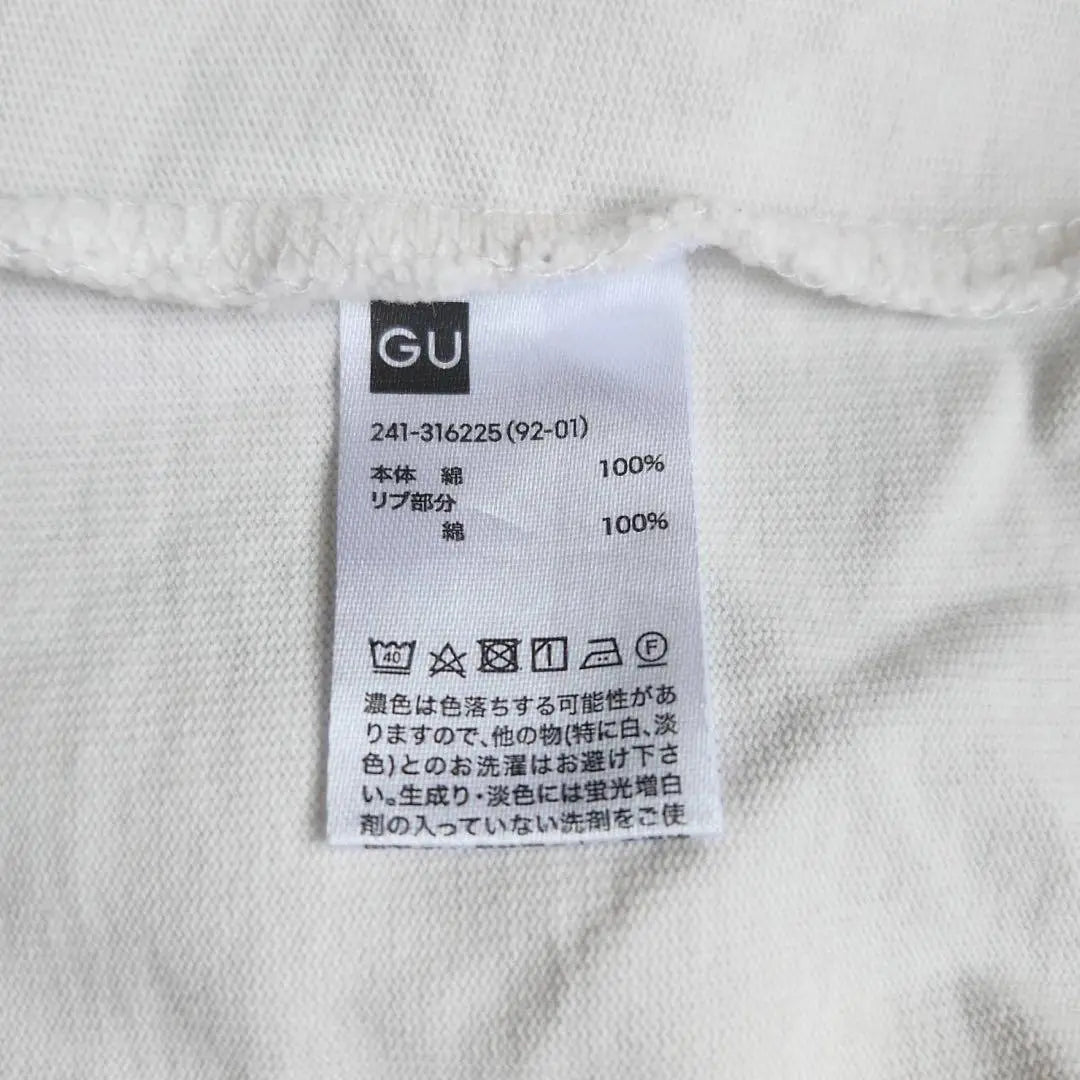 [GU] (L) Simple T-shirt/Plain short sleeve/Tunic length casual shirt/Mixed